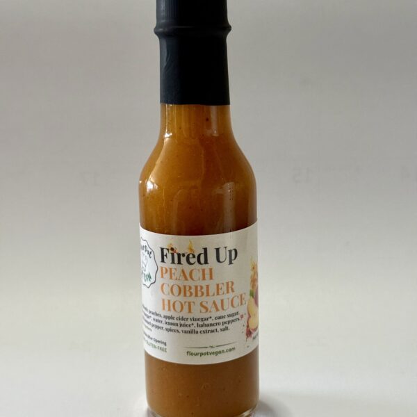 FlourPot Vegan Fired Up Peach Cobbler Hot Sauce