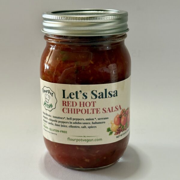 FlourPot Vegan Let's Salsa Red Hot Chipotle Salsa