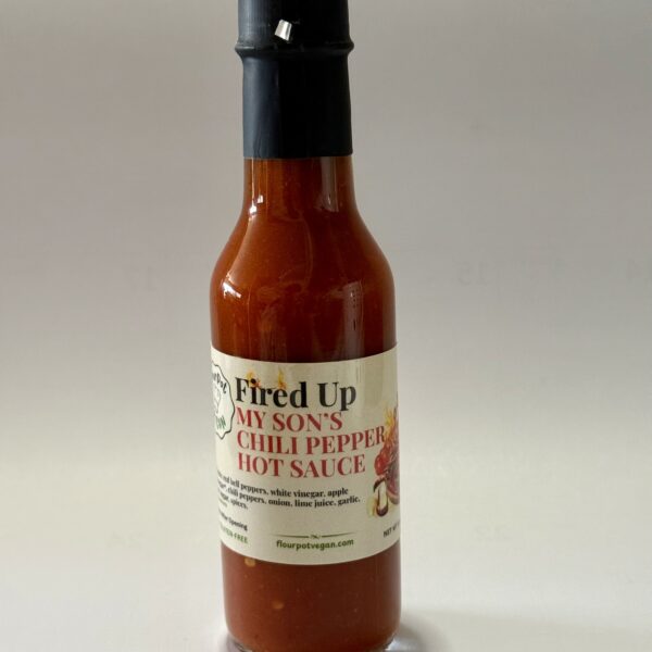 FlourPot Vegan Fired Up My Son's Chili Pepper Hot Sauce